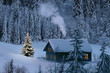 Foto: Berghütte im Winter Berghütte im Winter