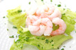 Crewetten auf Salat