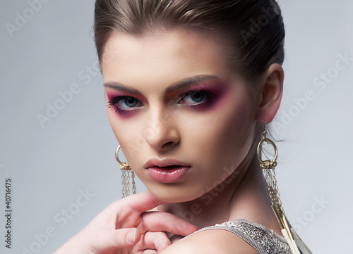 Photo: Sexiness. Portrait of beautiful young female - beauty model Sexiness. Portrait of beautiful young female - beauty model