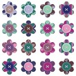 set with scrapbook flowers
