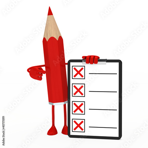 Illustration: pencil figure checklist pencil figure checklist