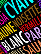 liste de mots en couleur