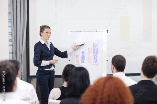 Photo: business woman giving presentation business woman giving presentation