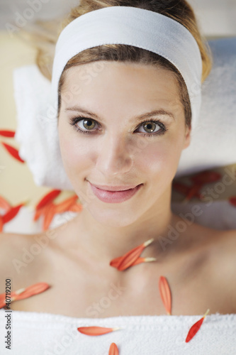 Photo: Beautiful young woman in spa Beautiful young woman in spa