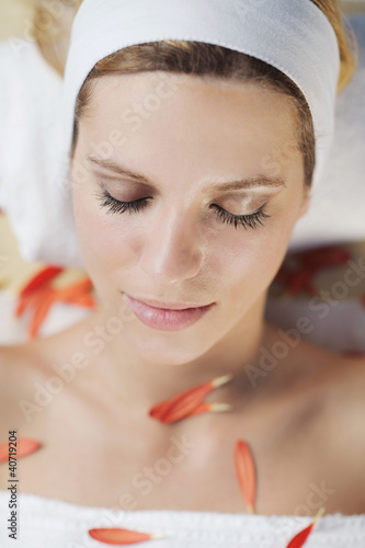 Photo: Beautiful young woman in spa Beautiful young woman in spa