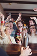 Group of happy young people