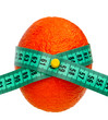 Tailor inch round orange isolated on a white background.