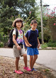 Photo: Young Children Waiting at the School Bus Stop Young Children Waiting at the School Bus Stop