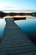 Small dock and a boat Small dock and a boat