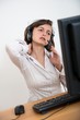 Business woman with neck pain Business woman with neck pain