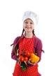 Chef with vegetables