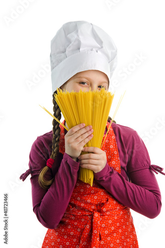 Photo: Chef with spaghetti Chef with spaghetti