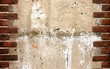 Wall with a frame of old bricks Wall with a frame of old bricks