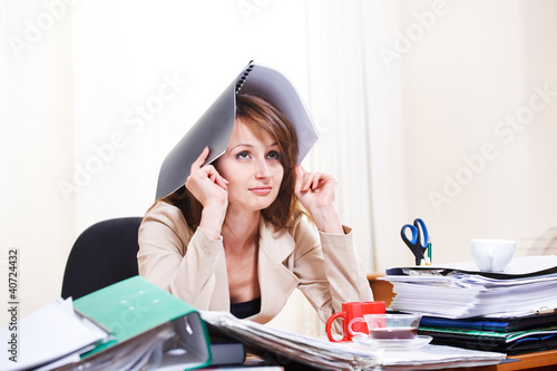 Photo: stressed young woman stressed young woman