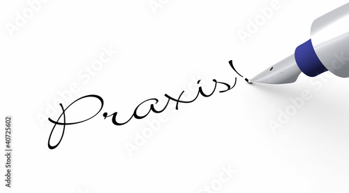 Illustration: Stift Konzept - Praxis! Stift Konzept - Praxis!