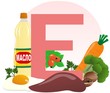 The food containing vitamin E