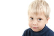 Portrait of a boy on a white background