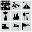 Vektor: Camping and outdoors icons set 2. Camping and outdoors icons set 2.
