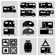 Recreation Vehicle Icons set.