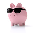 Sparschwein mit Sonnenbrille