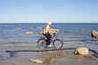 Woman at sea,
