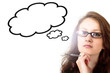 Photo: Woman lost in thoughts Woman lost in thoughts