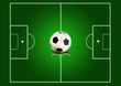 Illustration: Fußballfeld mit Fußball Fußballfeld mit Fußball