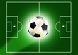 Illustration: Fußballfeld mit Ball Fußballfeld mit Ball