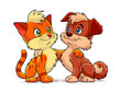 Vector: Dog and Cat Dog and Cat