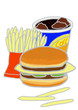 ハンバーガーのランチセット