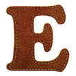Leather alphabet. Leather textured letter E Leather alphabet. Leather textured letter E