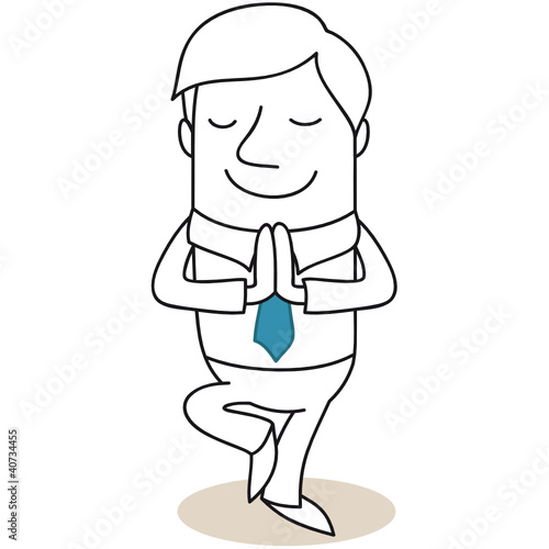 Vector: Geschäftsmann, Yoga 3 Geschäftsmann, Yoga 3