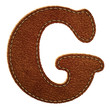 Leather alphabet. Leather textured letter G Leather alphabet. Leather textured letter G