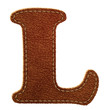 Leather alphabet. Leather textured letter L Leather alphabet. Leather textured letter L