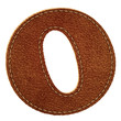 Leather alphabet. Leather textured letter O Leather alphabet. Leather textured letter O