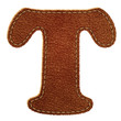 Leather alphabet. Leather textured letter T Leather alphabet. Leather textured letter T
