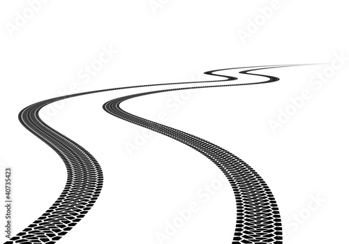 Vector: Tire Track Tire Track