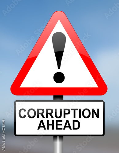 Illustration: Corruption warning. Corruption warning.