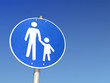 Schild Vater und Kind