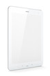 Beautiful white tablet pc on white background