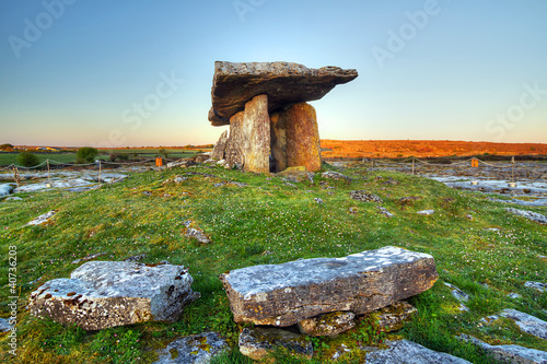 Photo: 5 000 years old Polnabrone Dolmen in Burren, Co. Clare - Ireland 5 000 years old Polnabrone Dolmen in Burren, Co. Clare - Ireland