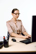 business lady in an office