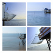 Pêche, cabane, carrelet, pêcheur, mer, filet, loisirs, océan
