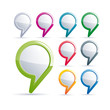 Set of 3D icons with place for your content