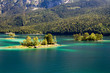 Insel klein See Eibsee Bergsee Traum Idylle blau