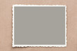 old, blank picture on gray cardboard background
