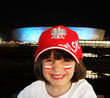 Photo: Kibic na tle stadionu nocą. Wrocław. Kibic na tle stadionu nocą. Wrocław.