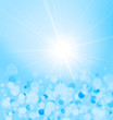 blue sun rays