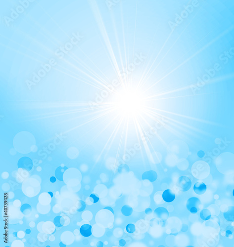 Illustration: blue sun rays blue sun rays