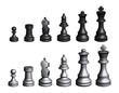 Schchspiel Figuren 3D Vektor